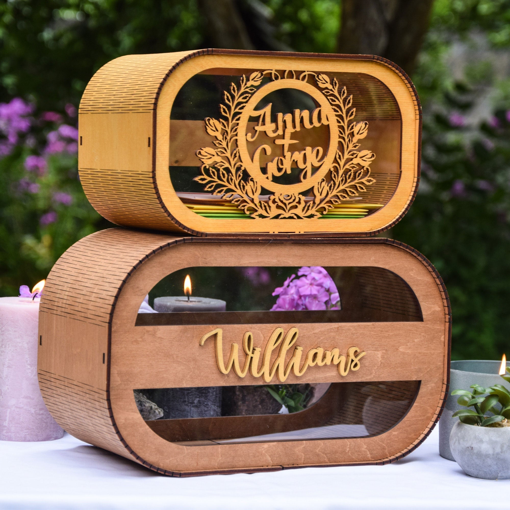 Personalisiertes Jubiläumsgeschenk, Holzgeschenk